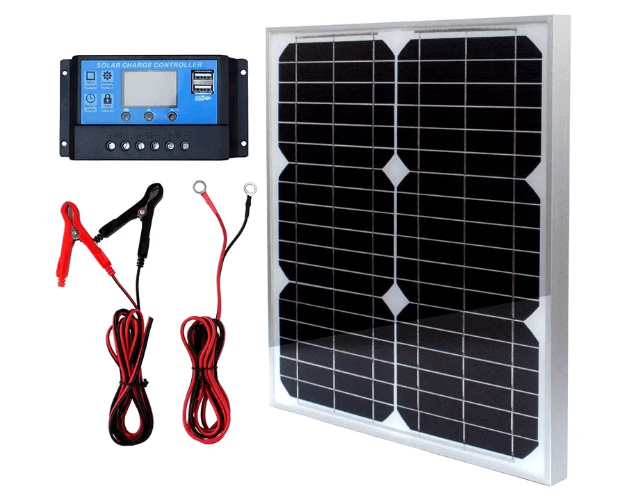 solar panel with solar charge controller